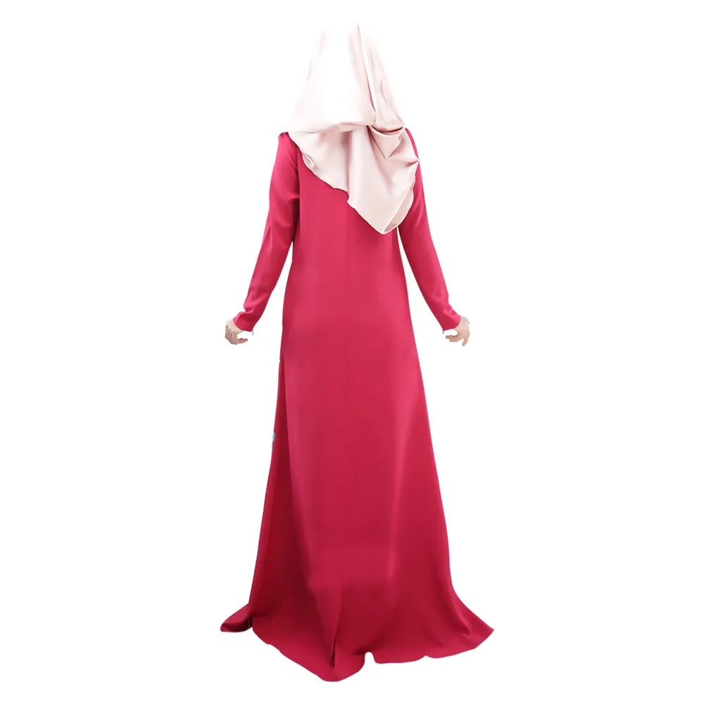 Мусульманские, исламские женщины печать многоцветный карман Ближний Восток платье