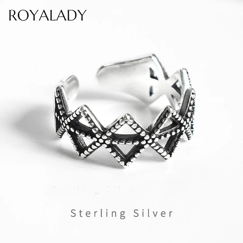 cheap Original 100% S925 Sterling Silver Crown Ring For Women Man 2019 Fashion Royal King Princess Engagement Ring Romantic Jewelry