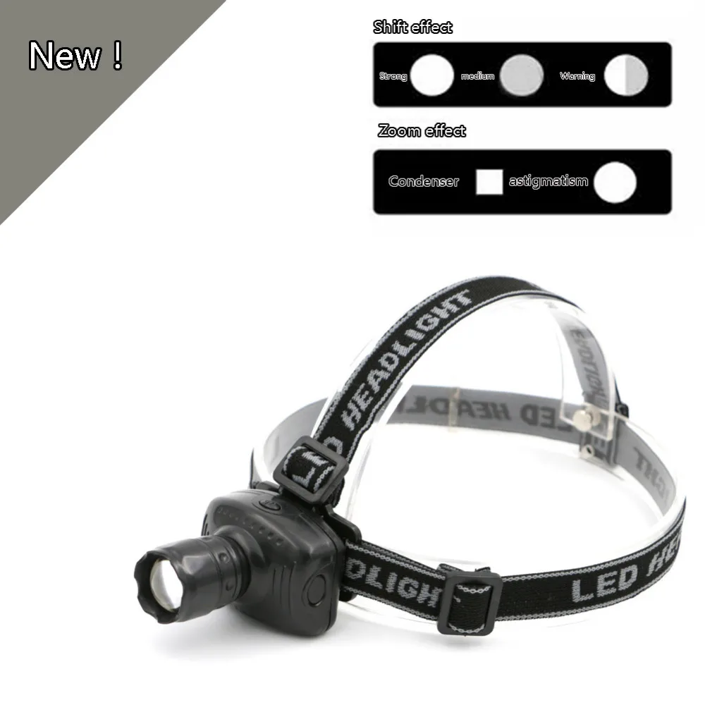 

Super Bright Mini LED Zoomable Headlamp 3 Modes Energy Saving Outdoor Sports Camping Fishing Head Lamp Flashlights AAA 2 Types