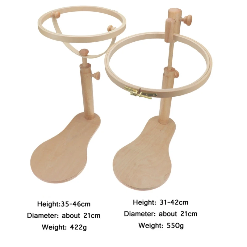 

Home Sewing Tools Embroidery Stand Hoop Wood Embroidery and Cross Stitch Hoop Ring Frame Adjustable Set Embroidery Hoop New
