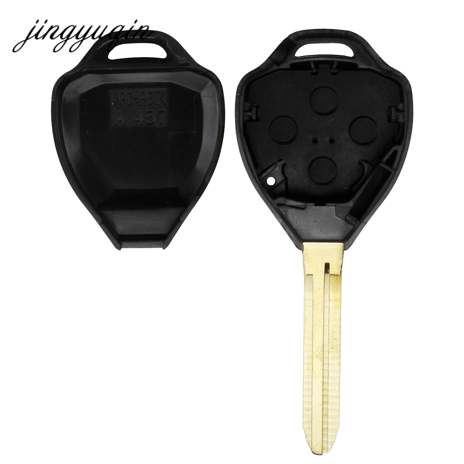 jingyuqin 3 4 Buttons Car Remote key shell Fob For Toyota Camry Corolla Prado Vios REIZ Crown RAV4 3 Buttons Car Key Fob Cover