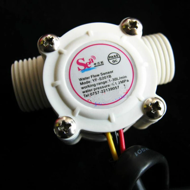 G1//2/" Water Flow Meter Hall Effect Sensor Switch Measuring Counter 1-30L//min