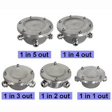 Освещение, из нержавеющей стали коробки IP68 Водонепроницаемый подводный распределительная коробка 1 в 2, 3, 4, 5, 6, пути разъем и терминал/распределительная коробка