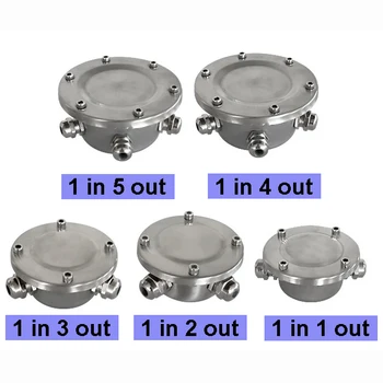 

lighting stainless steel boxes IP68 Waterproof Underwater junction box 1 in 2 3 4 5 6 Ways Connector and terminal / junction box