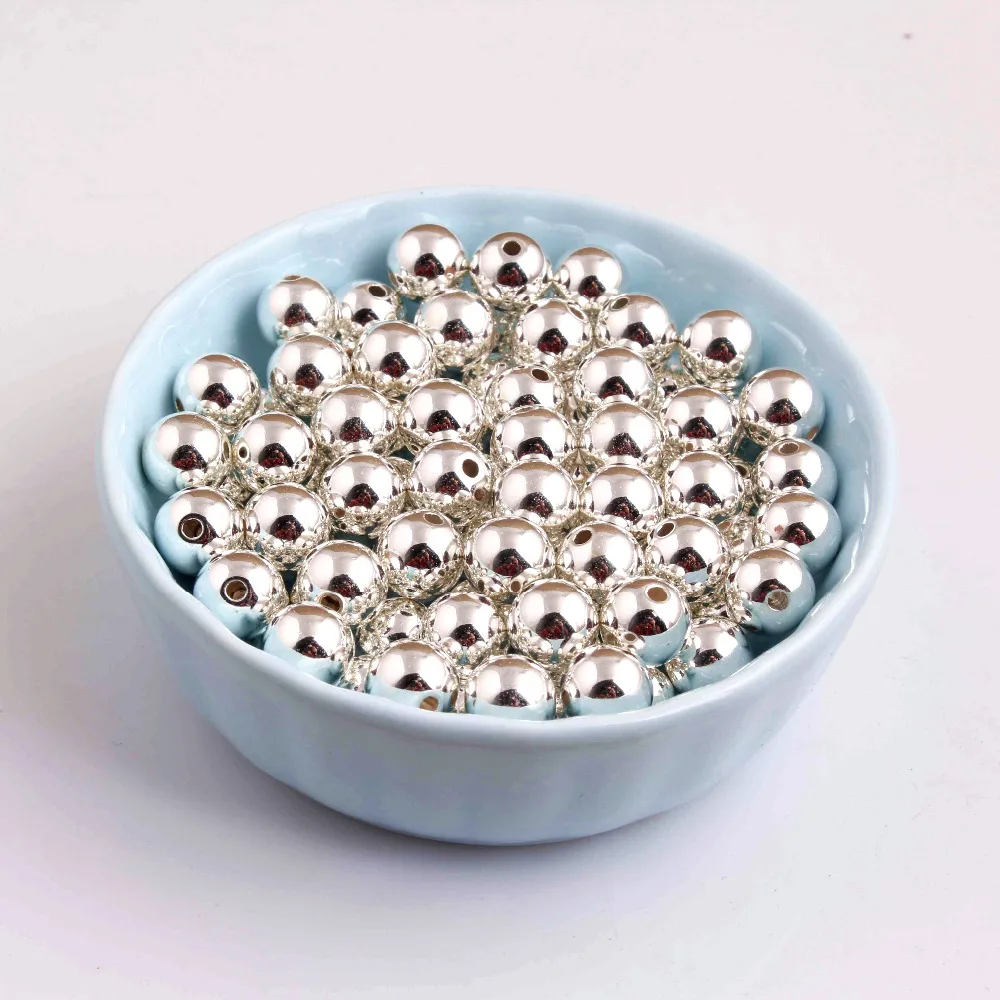 

Kwoi vita 5MM 5000pcs/Lot Shiny silver Round CCB Acrylic Spacer Beads for Chunky Necklace Jewelry Finding
