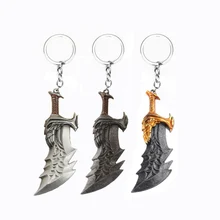 God Of War 4 Logo Keychain Kratos Axe Knife Key Chains Sword OLYMPUS KRATOS Model male and female personality keychain