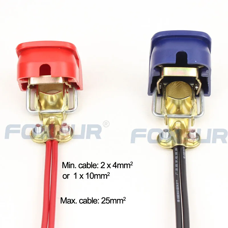 

FOXSUR 2PCS 12V Quick Release Battery Terminals Clamp for Car Caravan Boat Motorhome ON / OFF Snap on
