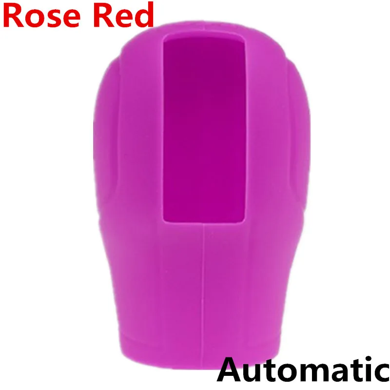 Rose Red Универсальный автоматический рычаг переключения передач, силиконовый чехол для VW Toyota Audi Suzuki Kia Buick Ford, автомобильные аксессуары - Название цвета: Rose Red