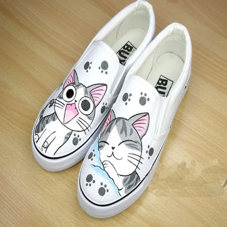 

unisex Espadrilles women canvas flat shoes fashion Hand Painted Cartoon Sapatilha woman casual shoes size 35-44 Q004