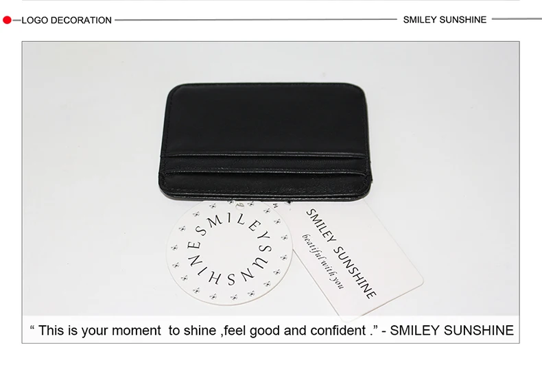 Smiley sunshine пояса из натуральной кожи держатель для карт, Тонкий Бизнес id card holder чехол для кредитных карт тонкий маленький кошелек для мужчин