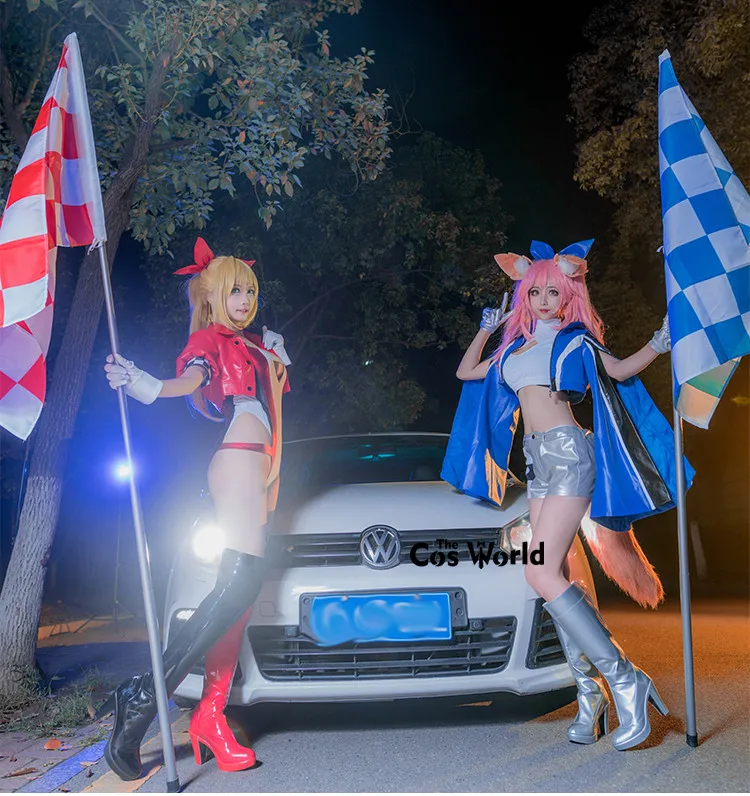 Fate EXTELLA Экстра тамамо no Mae Nero Saber гоночный костюм куртки униформа наряд Аниме