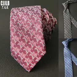 Новые Классические 6 см Красный, черный, синий цвет жаккардовые Узкие галстуки Для мужчин s шеи галстук Цветочные Галстуки для Для мужчин