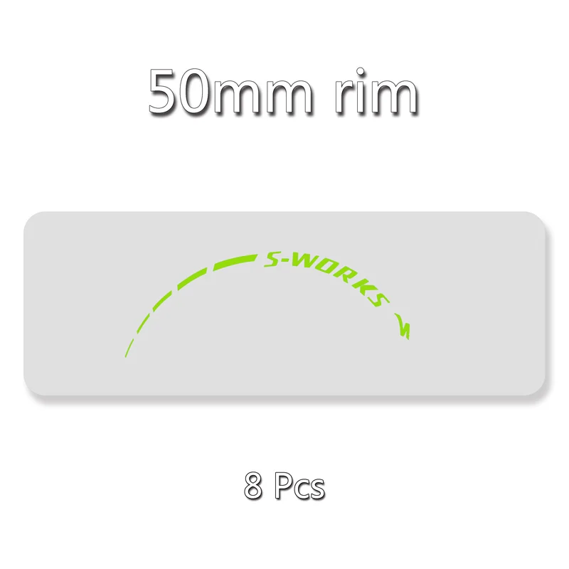S-works набор колес наклейки на обод для углеродного шоссейного велосипеда SWORKS 40 мм 50 мм Гонки Велоспорт Замена наклейки - Цвет: 50mm rim Green