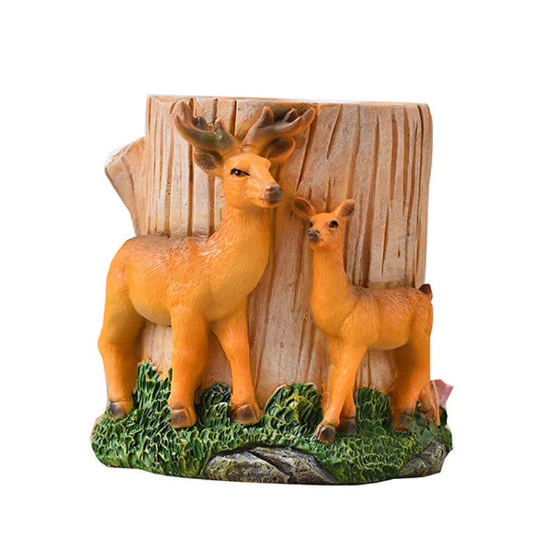 

Modern Creative Peace Deer Pen Bucket Model Cartoon Animal Pen Holder Home Decoration Desktop Accessories Birthday Gift For Kids