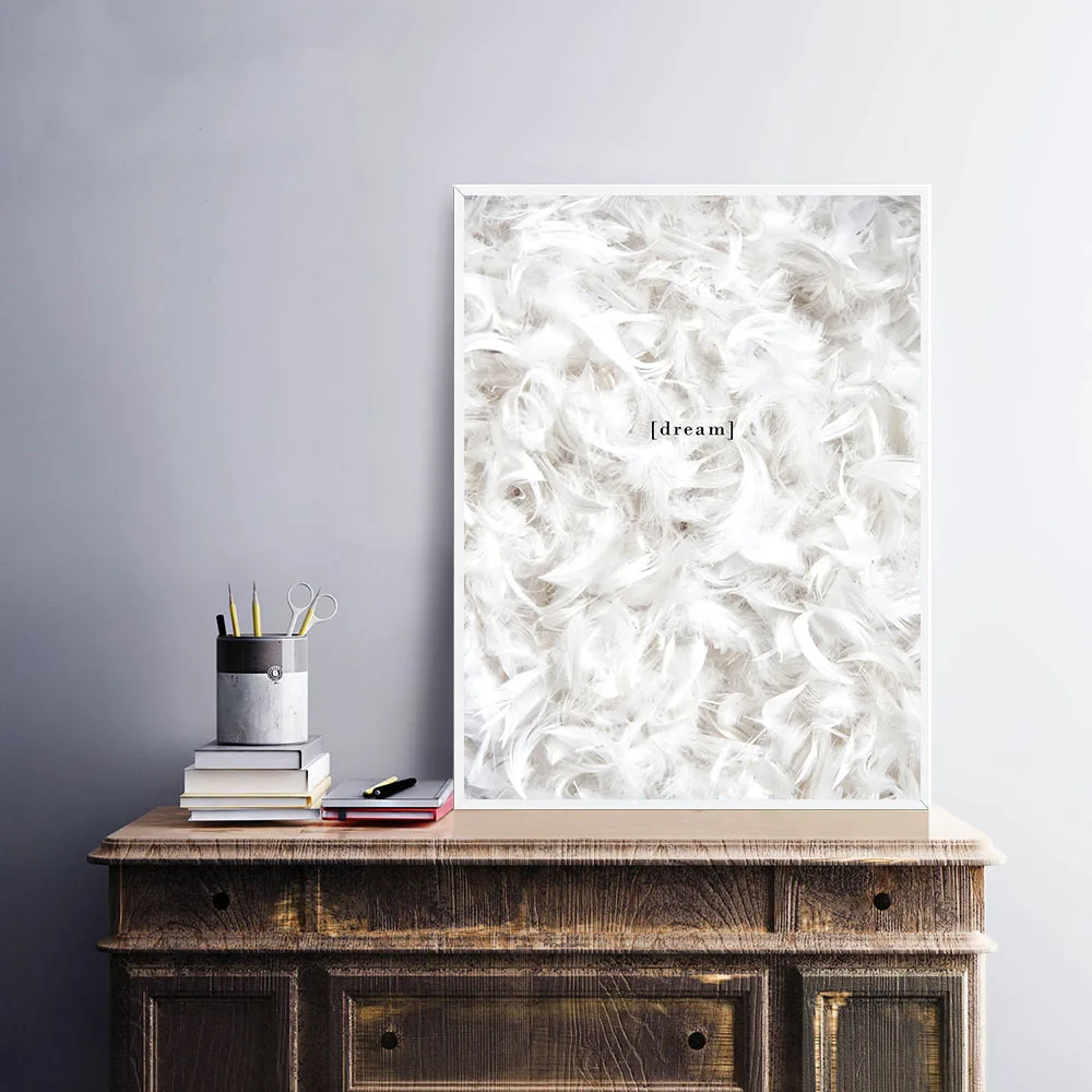 Картина на холсте с перьями, настенный художественный плакат, скандинавский принт, современный минимализм, знаменитые цитаты, настенные картины для украшения гостиной