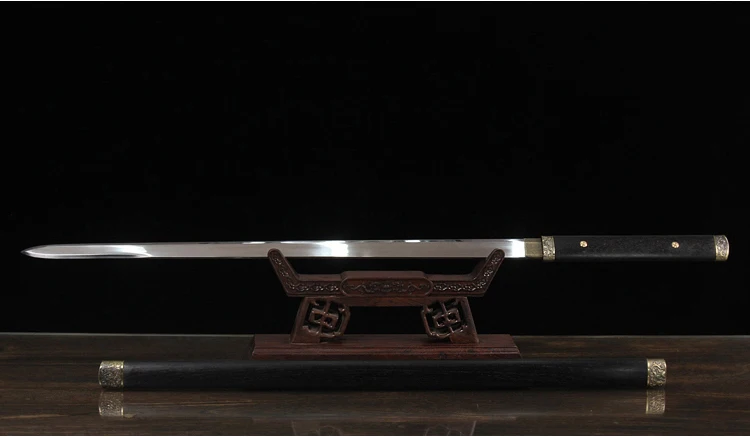 Brief Tang Sword Manganese steel T10 steel checkered iron Advanced arts and crafts Beautifully furnished furnishings feng shui