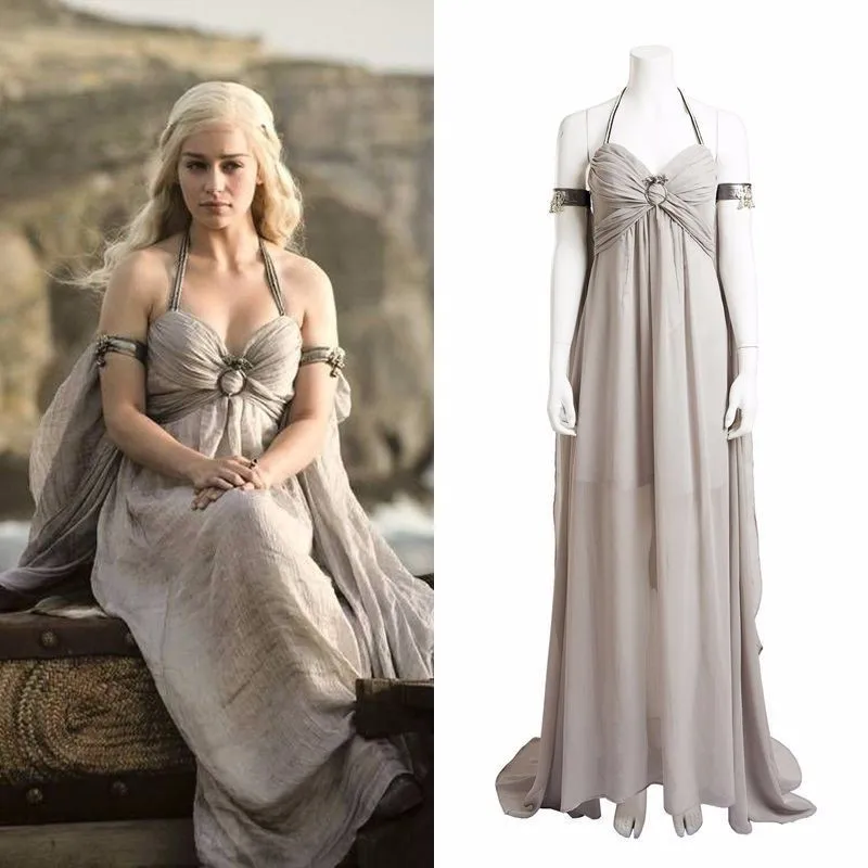 Top Quality Game of Thrones Daenerys Targaryen Cosplay Costume sexy