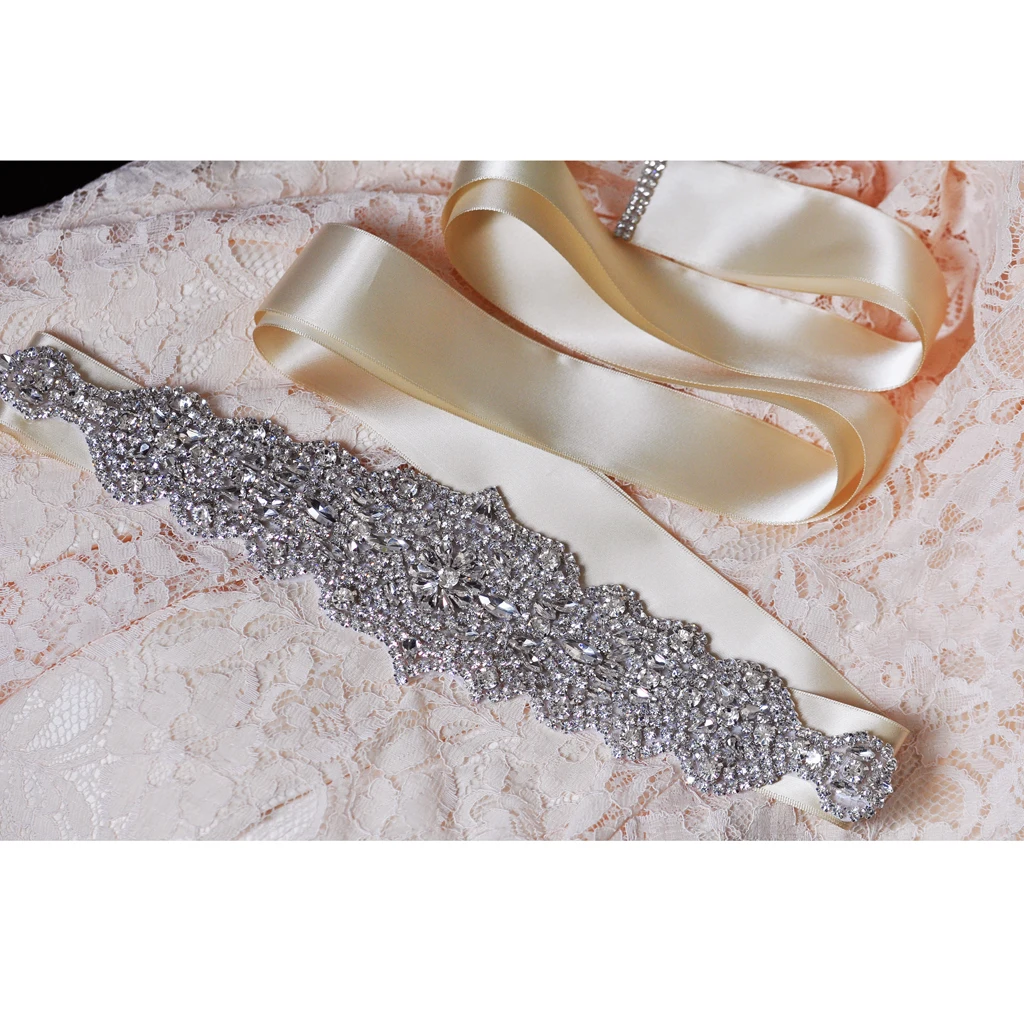 Elegant Wedding Belt Applique Beaded Bride Sash Wedding Dress Accessory for Wedding Party Dress DIY Decoration Multi Type 