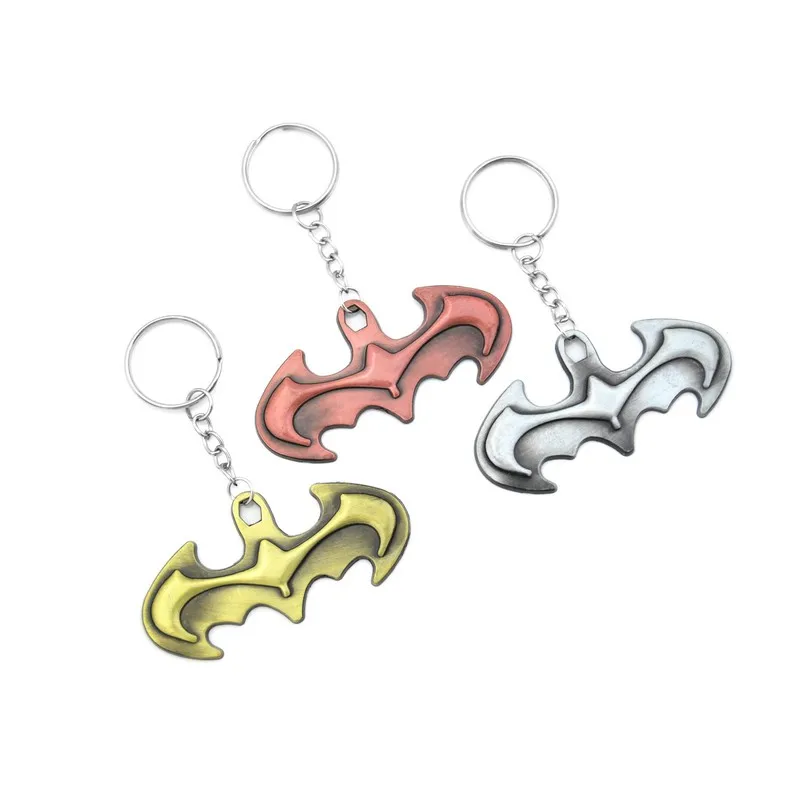 

2018 Pop Superhero Batman Keychain Men Trinket Marvel Key Ring Anime Key Chain Metal Creative Custom Car Banner Holder Men Gift