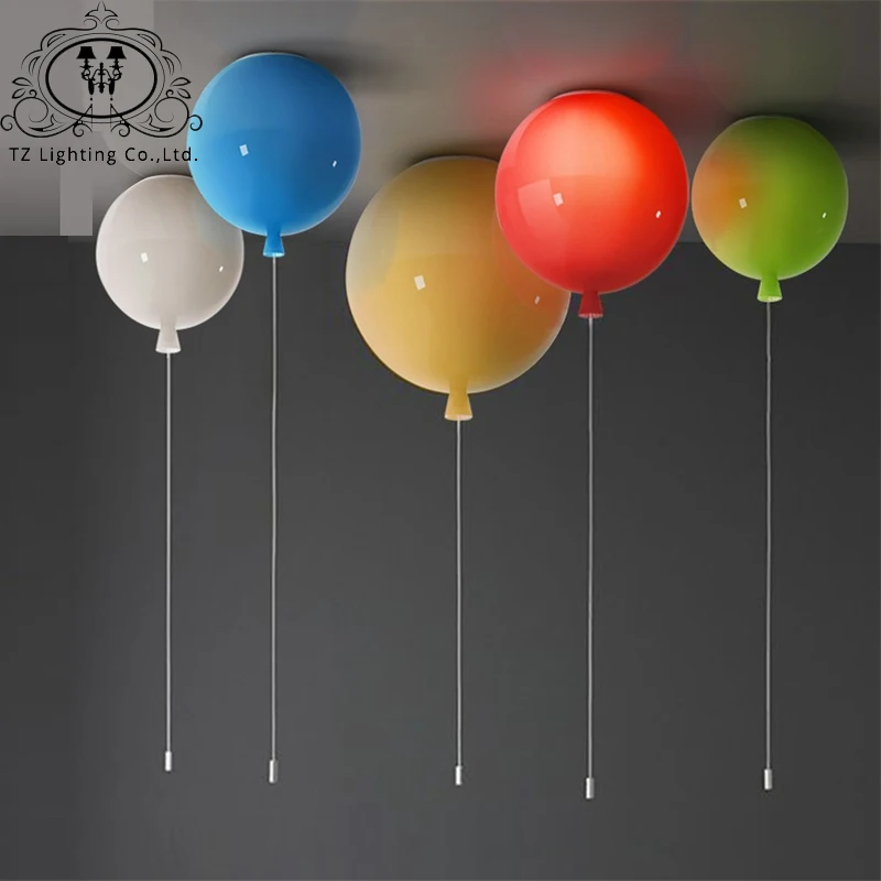 

TZ Creative Balloon Ceiling Light LED Colorful Ceiling Lamp for Children Room Art Deco Iluminacion Moderna Lampen Luminaria