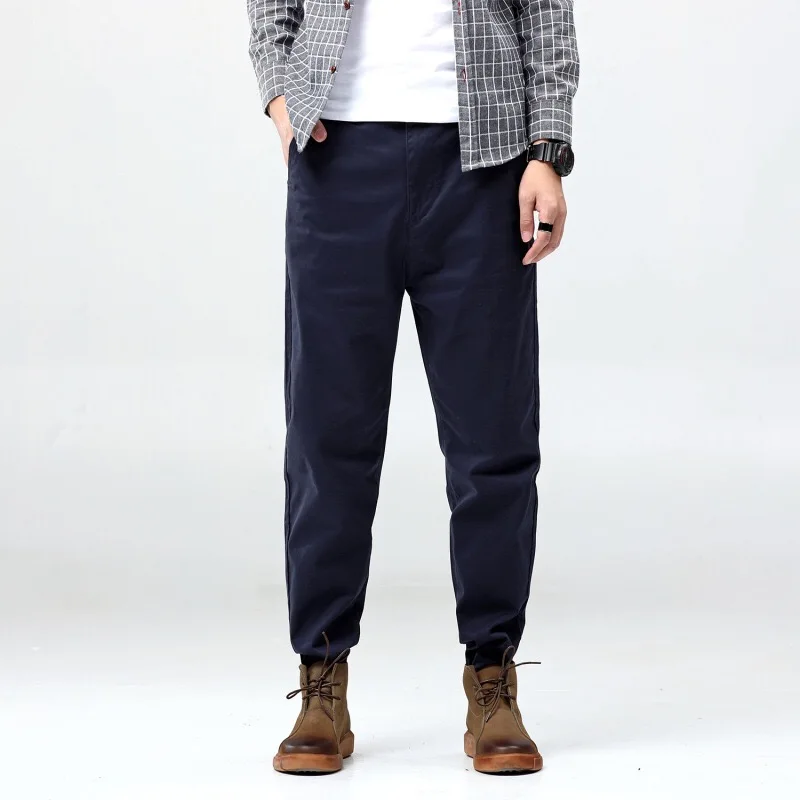 Высококачественные Стрейчевые штаны на молнии для мужчин Pantalon Homme Длинные