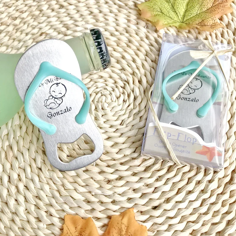FREE SHIPPING(200pcs/Lot)+Customized Flip flop Bottle Opener Wedding