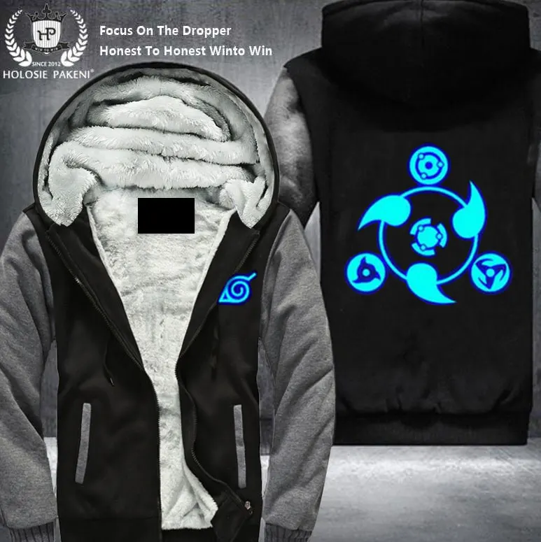 Anime NARUTO Akatsuki Jacket Casual Sweatshirt Luminous Hoodie Coat @