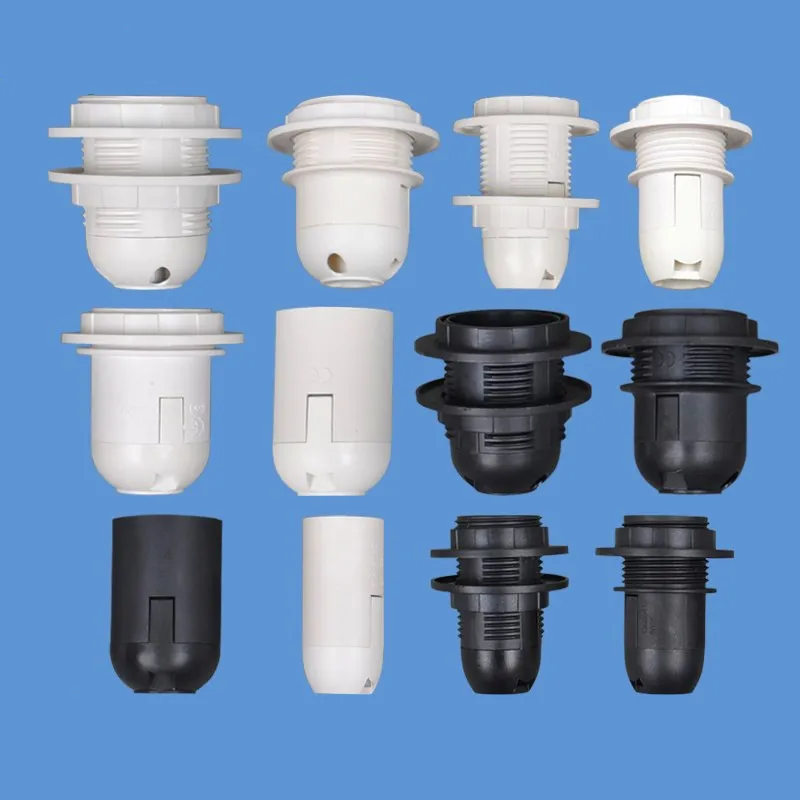 

Black E14 LED Plastic lamp Holder E27 Edison screw Light Bulb socket Holder DIY E14 socket base lamp accessories luminaire