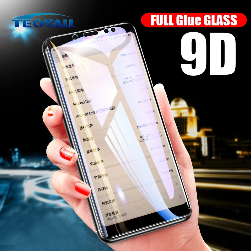 

TeoYall 9D Protective Glass for Redmi Note 5 6 Pro Glass on Xiaomi Redmi note 5 5 Plus 6A 4X Glass Mi A2 Lite 8 Screen Protector
