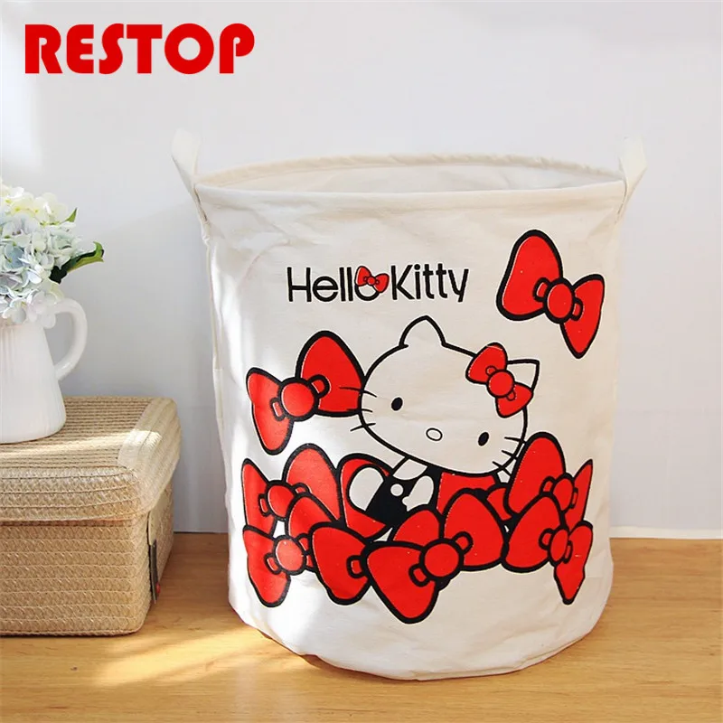 40x50 см большой рисунок Hello Kitty корзина для белья холст мешок стирки препятствуют