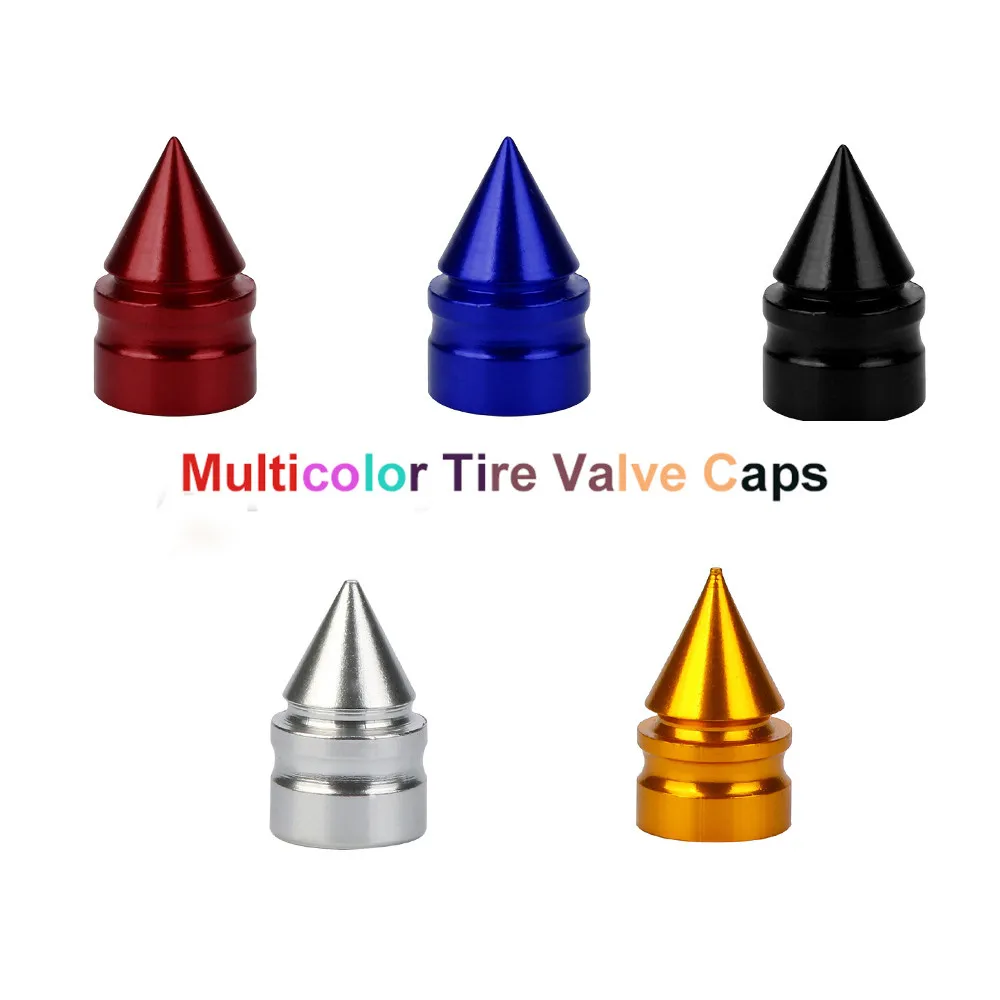 

4x Aluminum Bullet Car Truck Air Port Cover Tire Cone Rim Valve Wheel Stem Caps