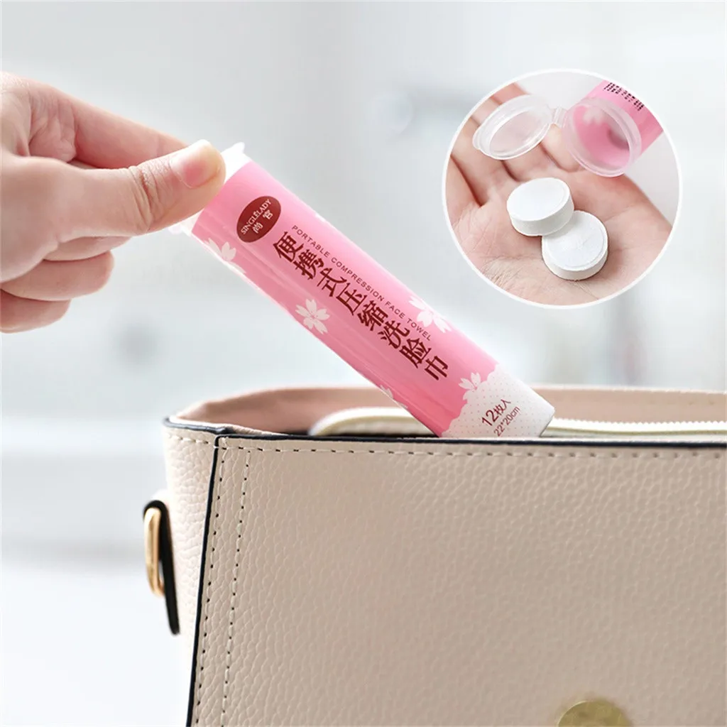 

1Set/lot Outdoor Travel Magic Compressed Disposable Towel Tablet Capsules Cloth Wipes Paper Tissue Mask Makeup Tool L58