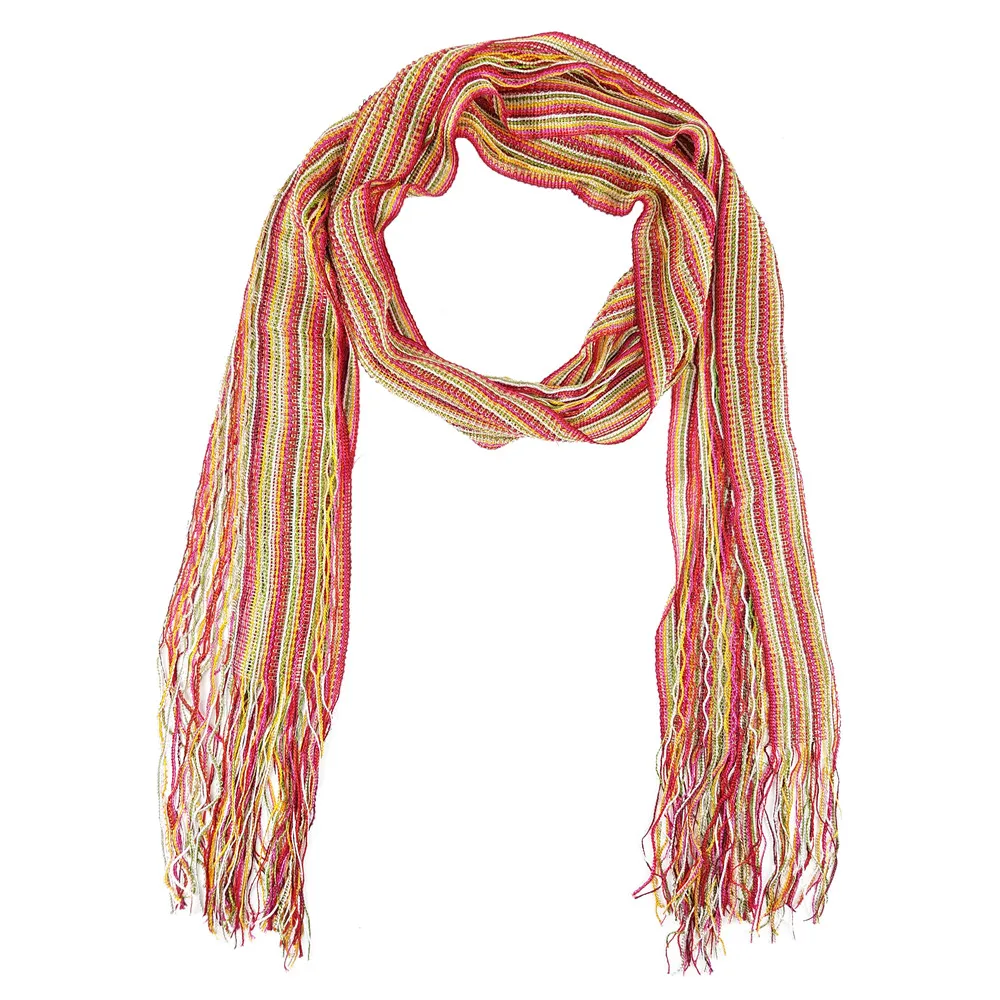 

Bruceriver Womens Mulitcoloured Glitter Mesh Scarf