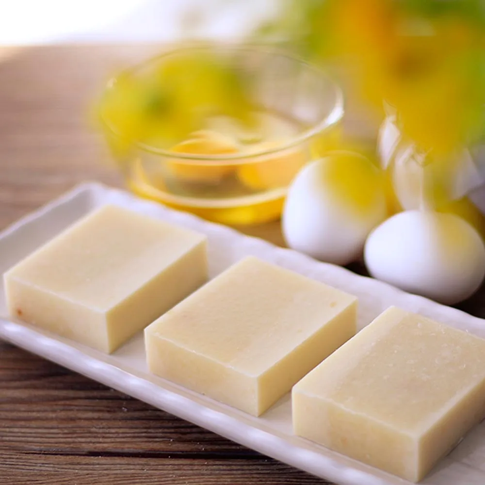 Йогурт яйцо ручной работы Отбеливающее мыло для кожи Глубокая чистка осветлять увлажняющий туалетное мыло для душа