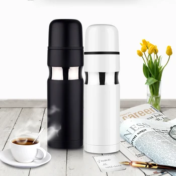

Brief White Black 304 Stainless Steel Insulation Straight Cup Outdoor Travel 500ml Large Capacity Double Layer Vacuum Flasks