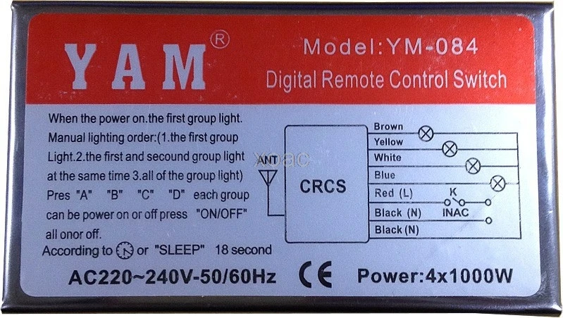 4 способа дистанционного управления Вкл/Выкл AC 220V цифровой переключатель управления Лер для светильник M07 Dropship