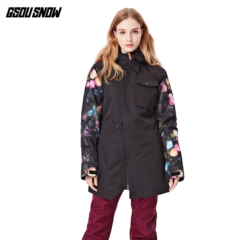 

GSOU SNOW Brand Winter Ski Jackets Snowboard Suit Waterproof 15K Breathable 10K Warm Sport Skiing Jackets Snowboarding Clothing