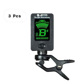 

3 pcs Guitar Tuner Bass Guitar Ukulele Violin Common Tuner Clip-on LCD Screen 360 Rotatable Accurate Fast Tuning Guitarra