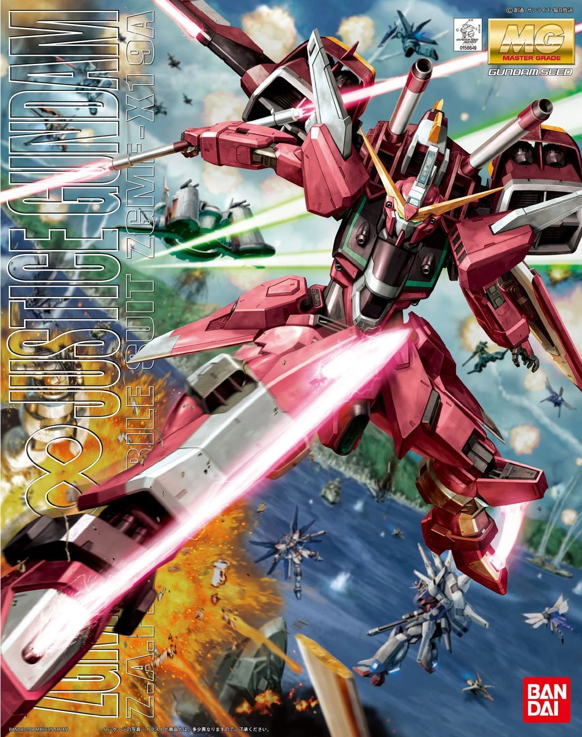Bandai Gundam MG 1/100 справедливость мобильный костюм Сборная модель наборы экшн фигурки