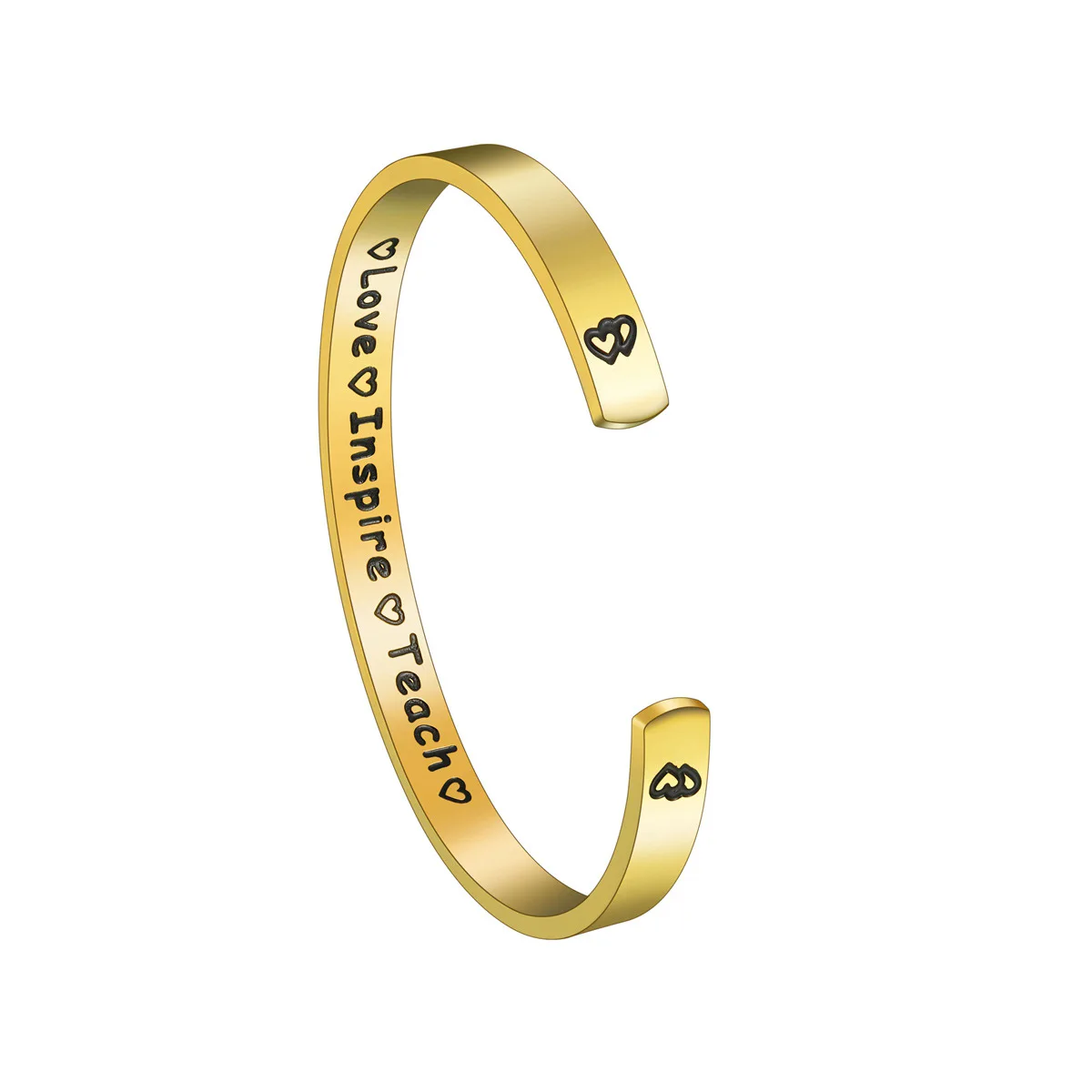 Браслеты love Inspire Teach Mantra 316L из нержавеющей стали с гравировкой на заказ