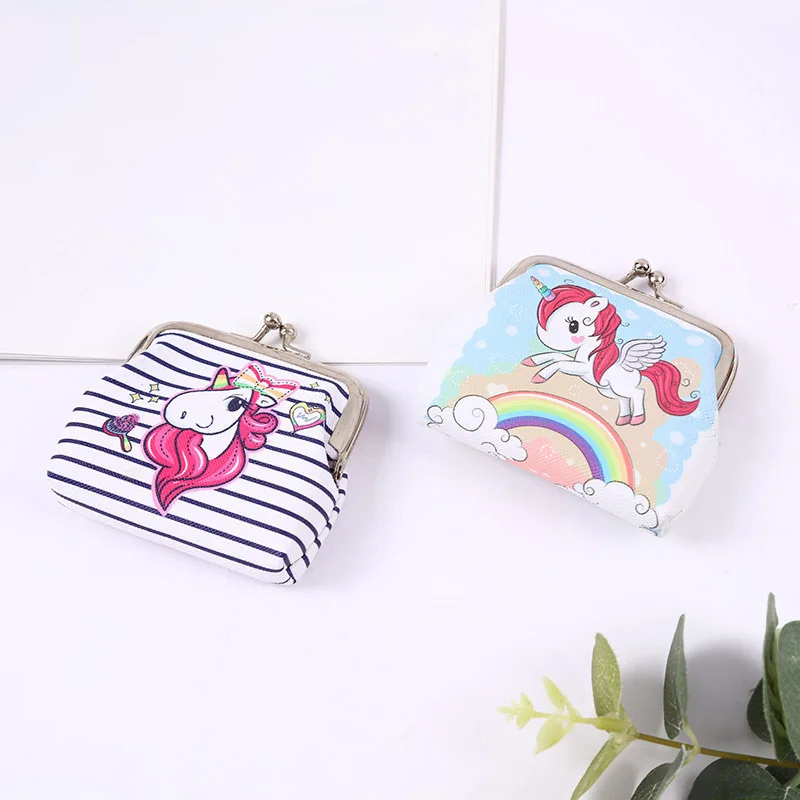 Women Coin Purse Cartoon Unicorn Small Wallets Leather Hasp Money Bag Lady Cute Unicorn Purse Drop Shipping