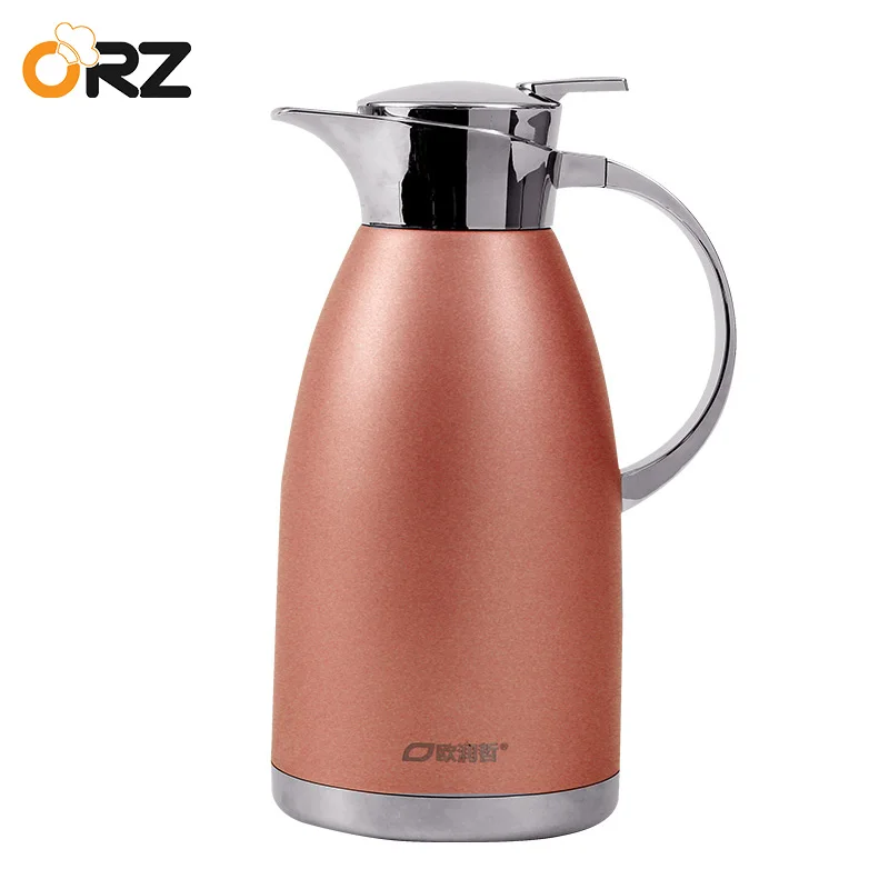 ORZ Vacuum Insulated Carafe 2L Thermo Flask Stainless Steel Cold Hot