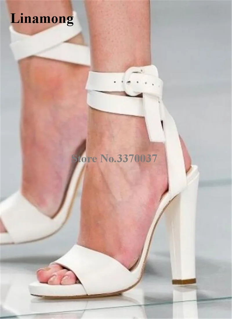 chunky white gladiator sandals