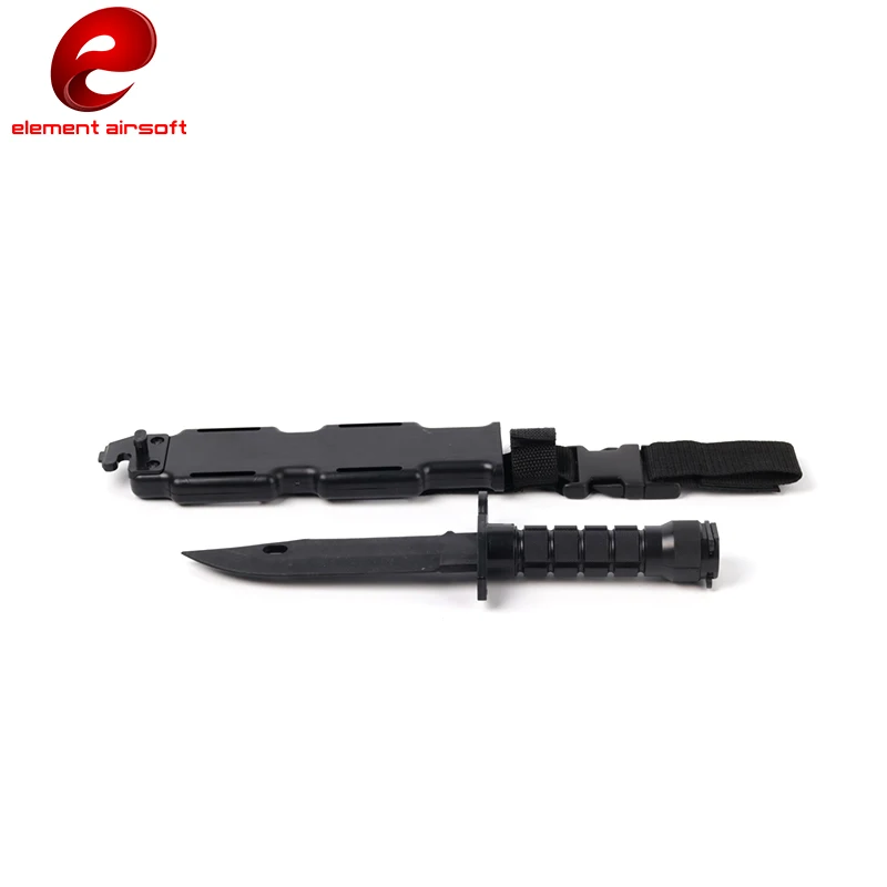 Элемент Тактической Подготовки M9 резиновый штык с пластиковой кобурой мягкий нож косплей игрушки черный CY337