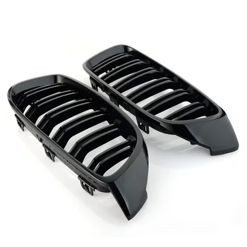 

Double Lines Matte Black Front Grill Kidney Grille For BMW 4 Series F32 Coupe F33 Cabrio F82 M4 Coupe 2013-2016 13 1 15 16