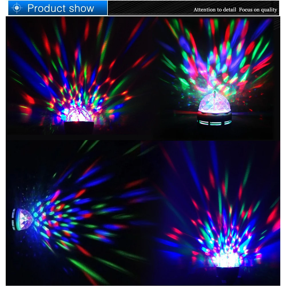 RGB светодиодные лампы мини светильник для вечеринки Танцевальная вечеринка E27 6