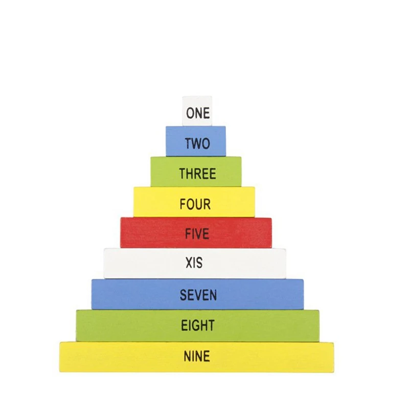 Монтессори Развивающие деревянные игрушки 1-10 цифр Когнитивная математическая игрушка обучающая логарифм версия ребенок раннего обучения