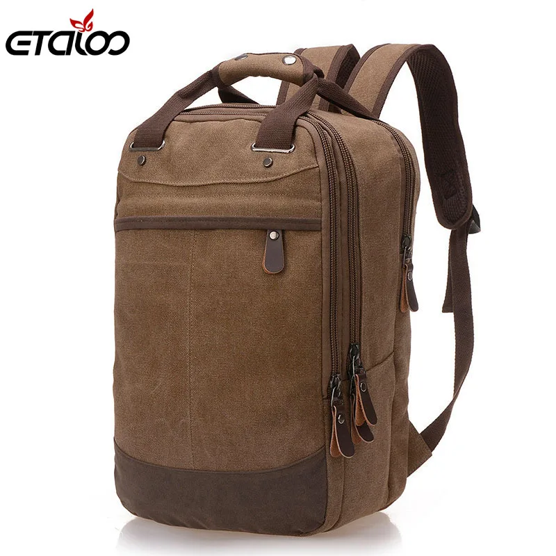  Men Bag Casual Canvas Laptop Backpack Man Computer Backpack Student Leisure Shoulder bags School Ba - 32711196778