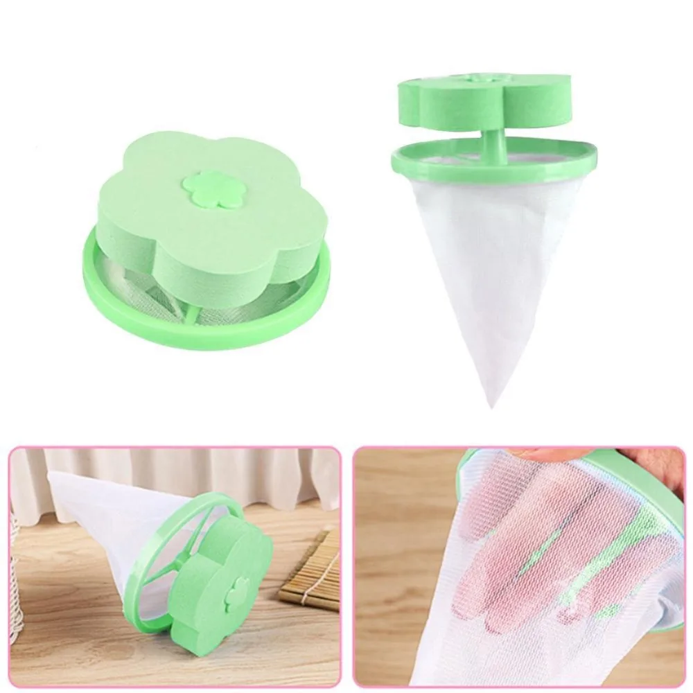 

Flower Shape Mesh Bag Laundry Ball Floating Style Washing Machine Filtration Hair Removal Device House Cleaning Tools