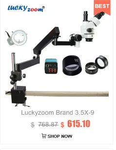 Luckyzoom черная настольная лампа 2 светодиодный светильник для чтения с подсветкой Лупа настольная электронная проверка Ремонт Зажим увеличительная Лупа Лидер продаж